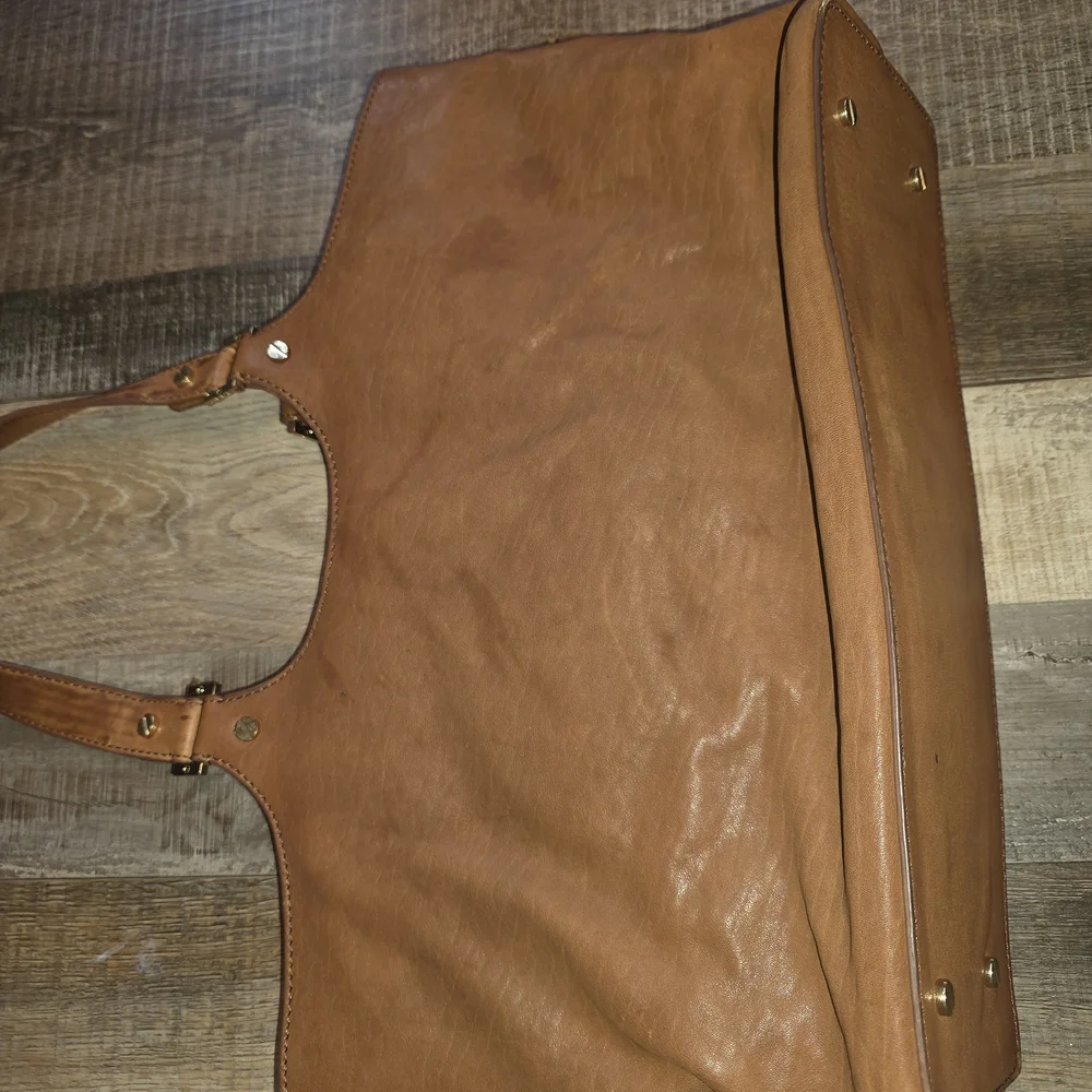 Tory Burch Brown Leather Tote Bag - Picture 10 of 11